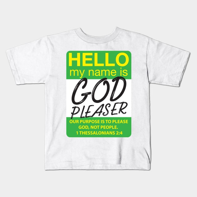 God Pleaser Kids T-Shirt by Plushism